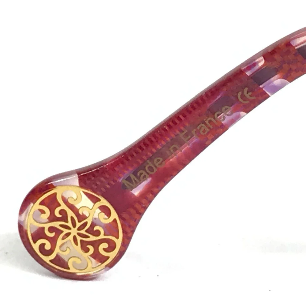 BOZ Eyeglasses Frames VIOLET 8070 Pink Purple Spiral Pattern Half Rim 53-17-140